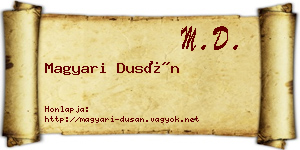 Magyari Dusán névjegykártya